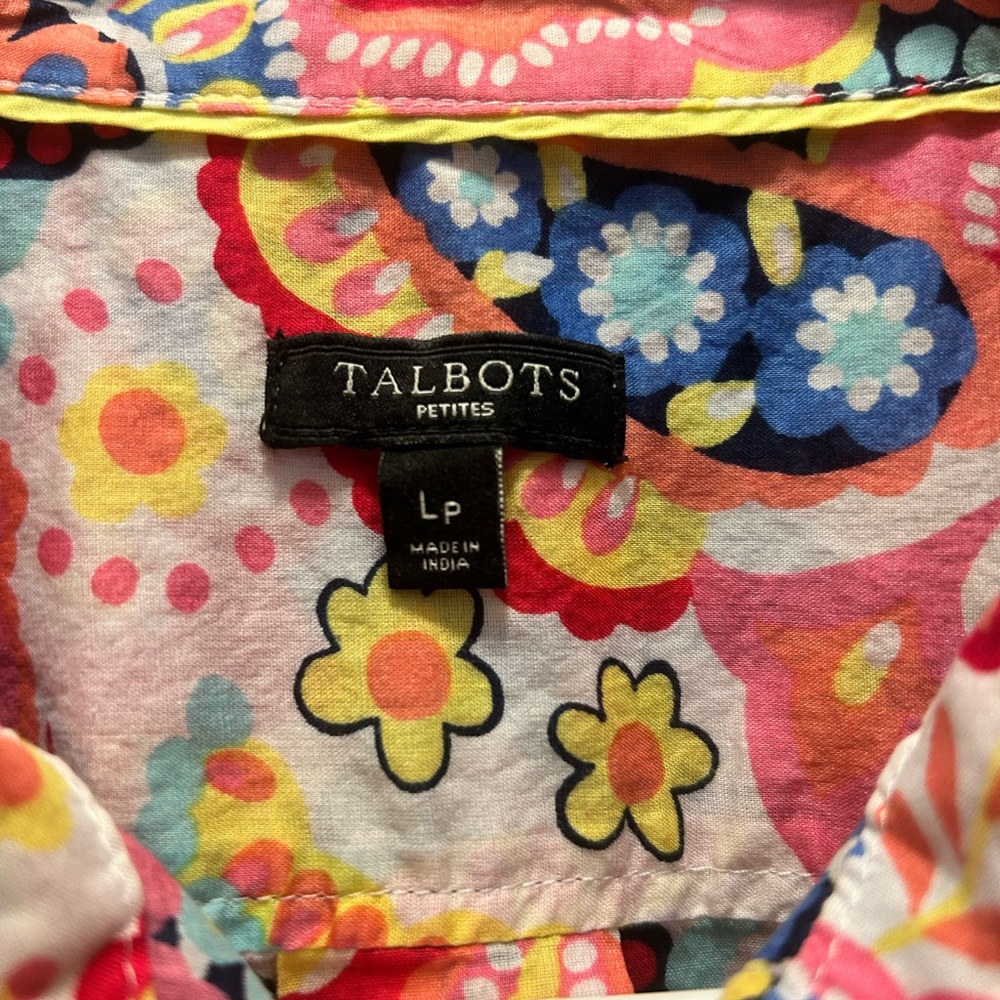 Talbots women’s petite blouse size large